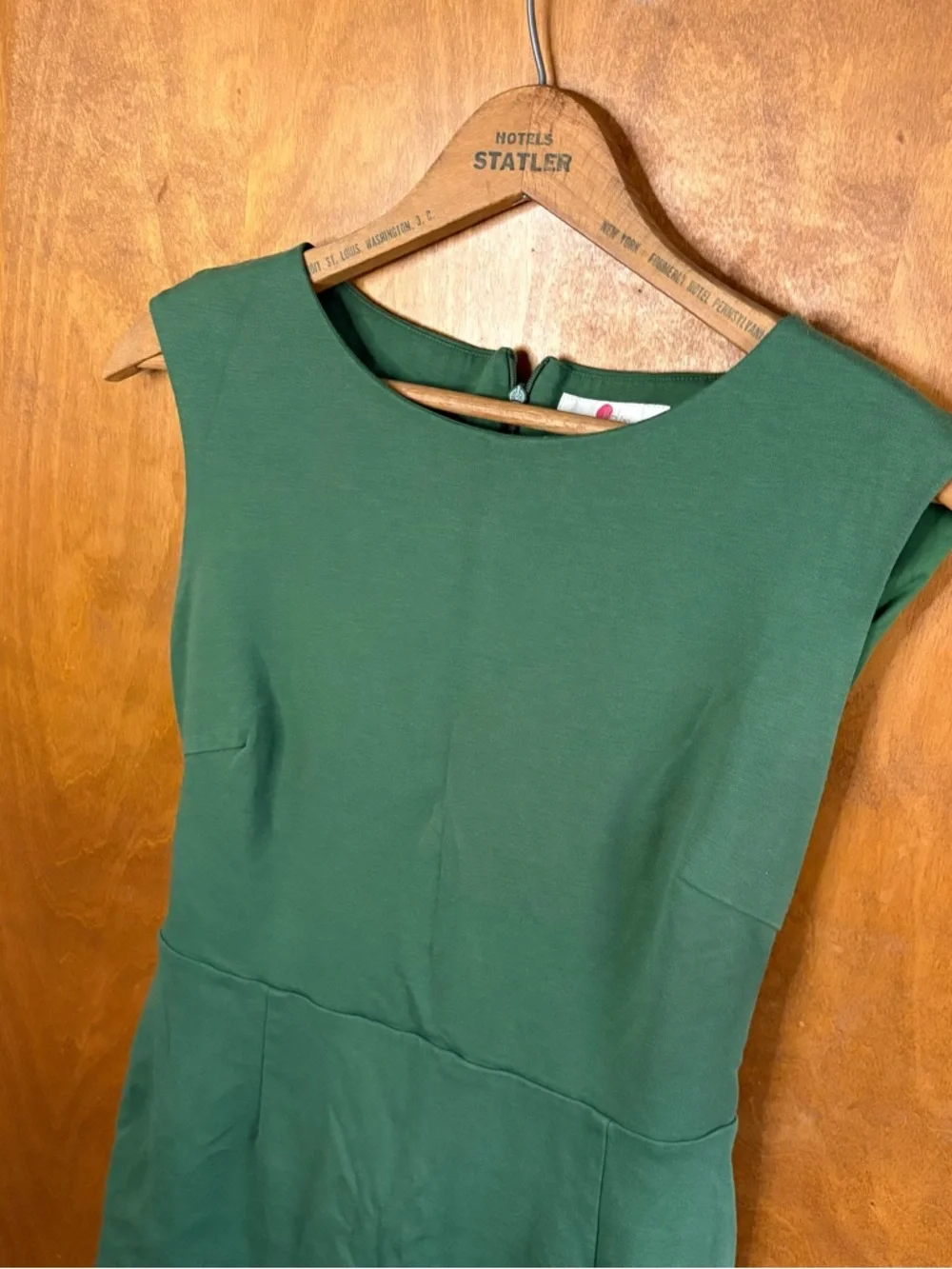 Boden Jessica Ponte Knit Green Tie Waist Sheath Dress 10 Work Office Career Mod - Picture 6 of 15